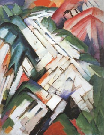 Franz Marc Mountains (mk34) china oil painting image